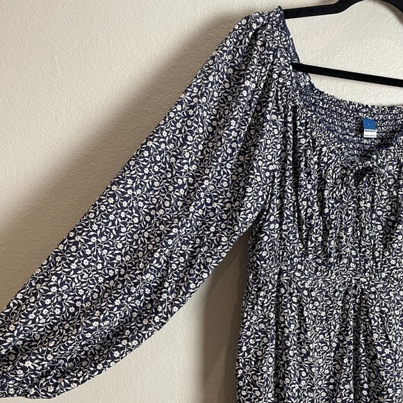 NEW Old Navy Womens Large Floral Peasant Long Sleeve Dress Cottagecore - Picture 10 of 13